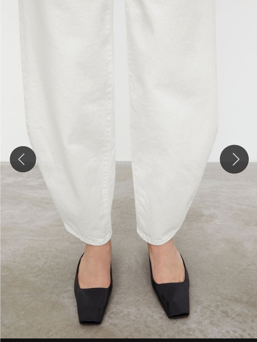 High-Waist Wide Leg Women's Jeans in White - Picture 4 of 4